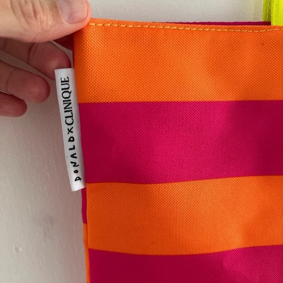 🌻 NWOT Colorblock Neon Stripe Tote Bag 🌻 - Picture 2 of 6